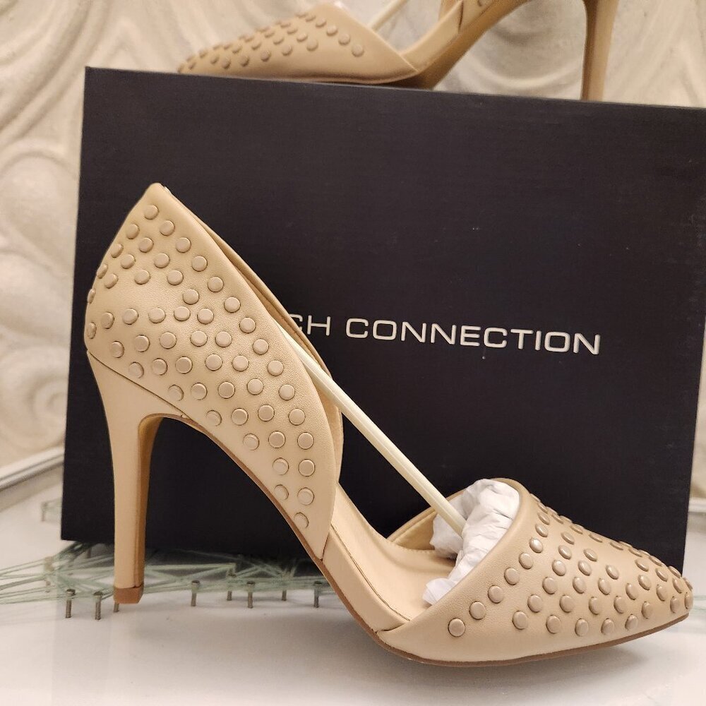 French Connection Studded Pumps. Vegan Leather. NIB. Size 6.5